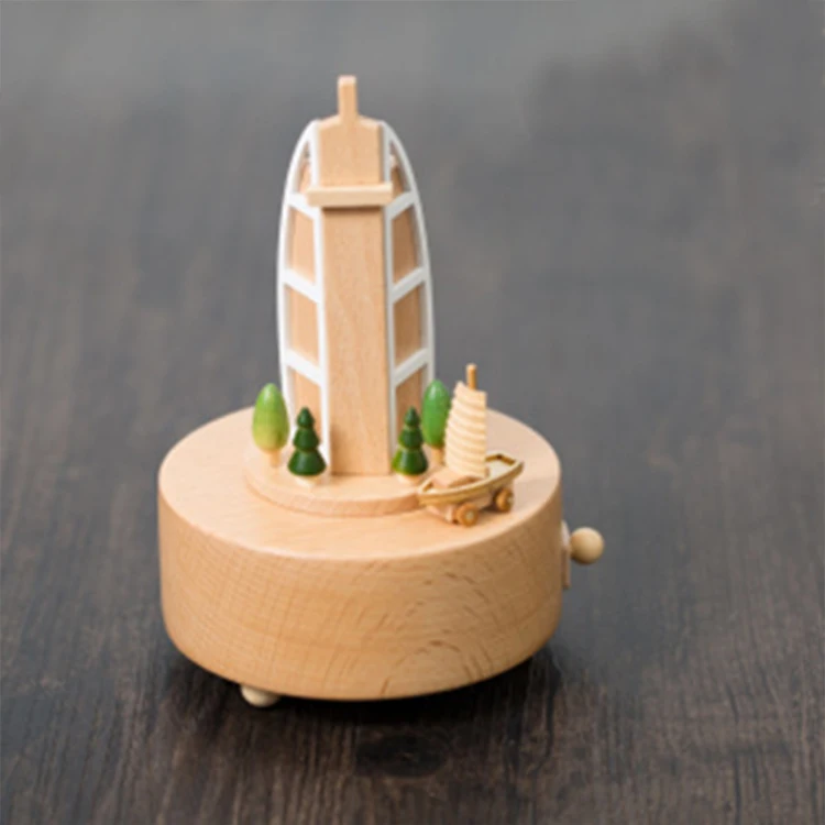 Wholesale good quality wooden music box mechanism manufacture snowball kids music box