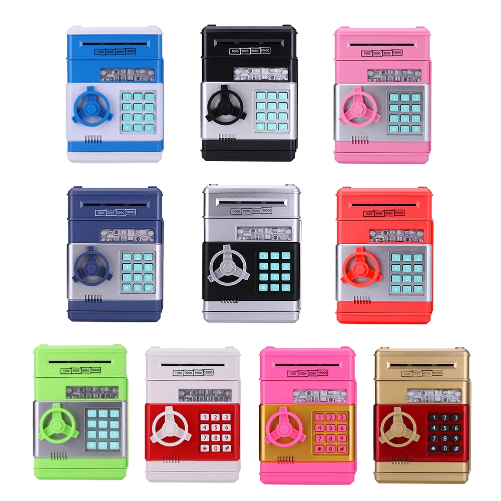 Automatic Electronic Piggy Bank ATM Password Money Box Cash Coin Saving Box Auto Scroll Paper Banknote Gift For Kids