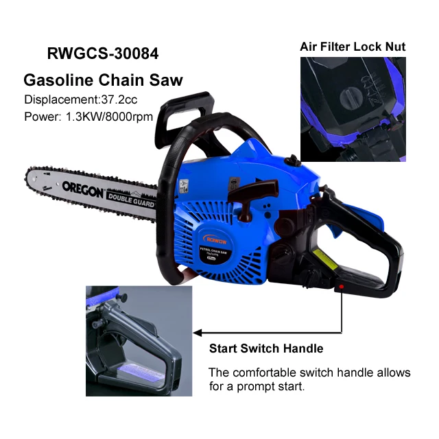 38CC Petrol Engines Chainsaws Power Garden Trees Wood Cutting Machine Gas Chainsaw Prices Single Cylinder Gasoline Chain Saws
