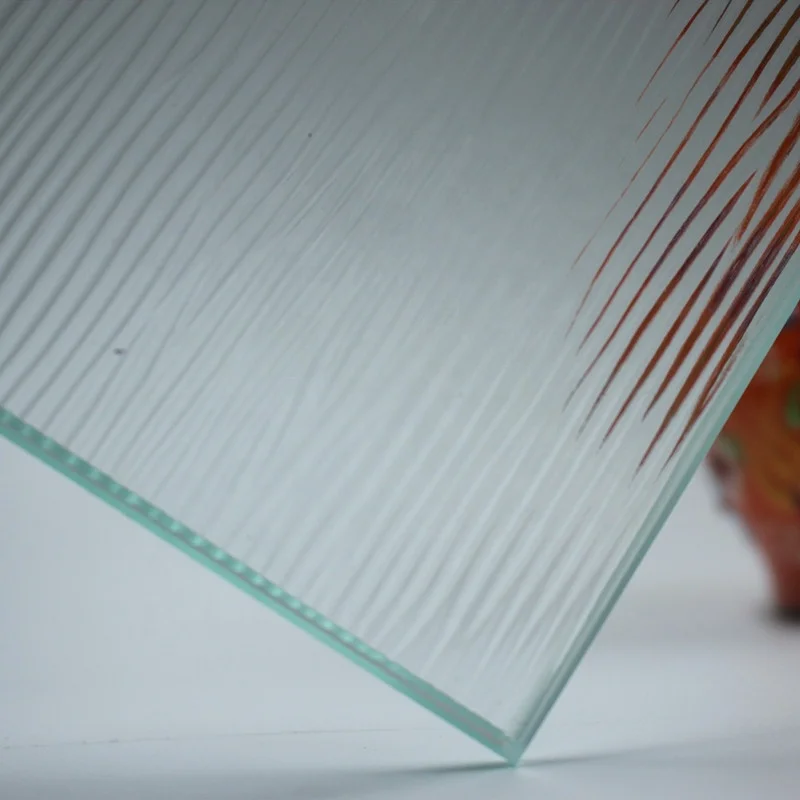 5mm Pattern Glass Texture Tempered Glass  For Lobby Partition from Hongjia Glass