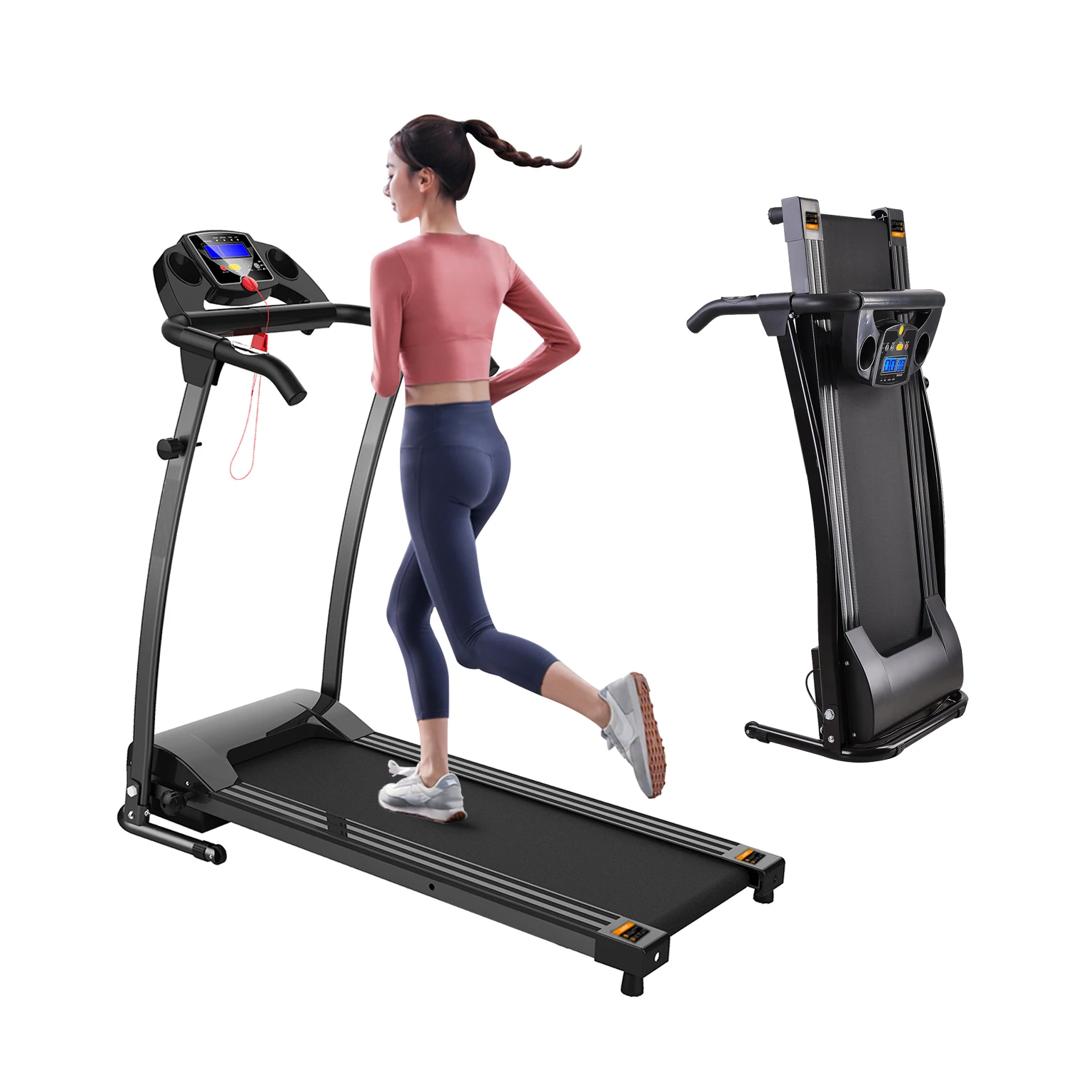 Electric Folding Treadmill Portable Running Walking Treadmill for Home Exercise