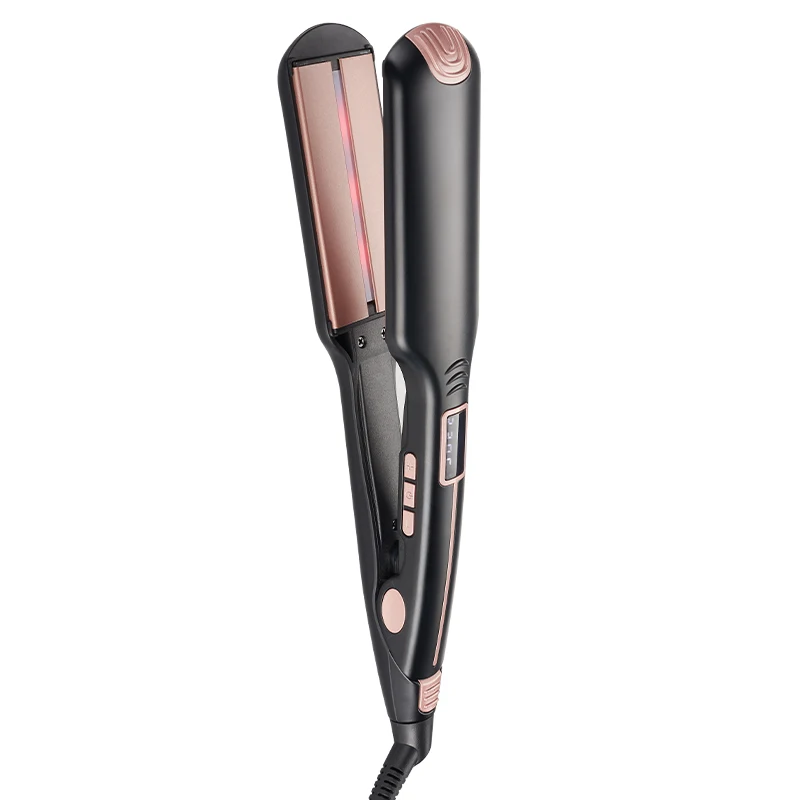 Wide plate PTC Ceramic Planchas Para Cabello Private Label Electric LED Flat Iron Professional infrared steam Hair Straightener