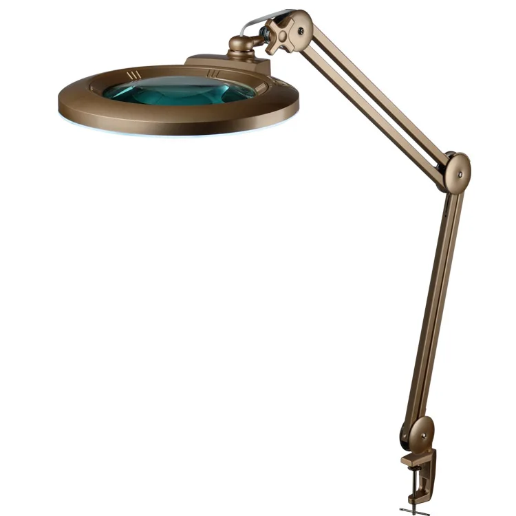 16W 4 Level Dimmable Lighted With Stand Hands Free Magnifying Lamp for Craft Reading Painting Beauty Salon