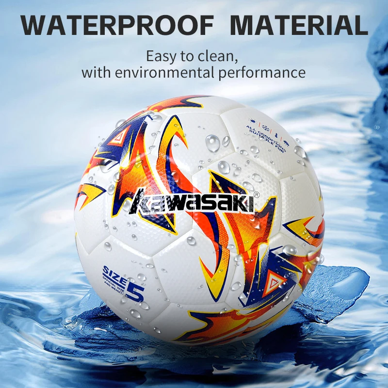 2024 Kawasaki Best football size 5 soccer football ball professional pu football soccer ball cheap pu leather soccer ball