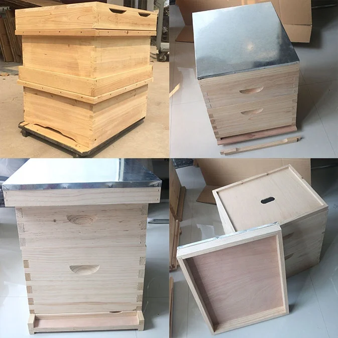 Dovetail bee hives for beekeeping Fir 3 Layer bee hive box in bulk wholesale
