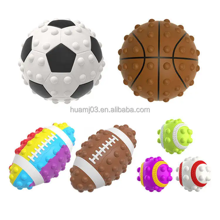 HUAMJ Hot Rainbow 3D Stress Balls Fidget Toy,Silicone Popping Push Itting Bubble Fidget Ball,Mesh Squish Sensory Ball