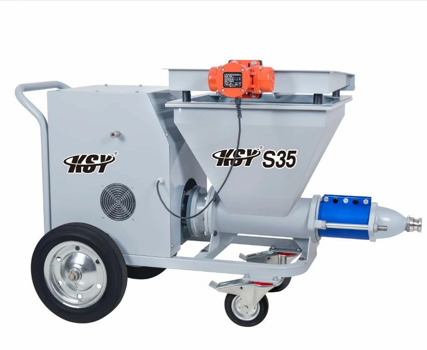 KSY S35 220V New electric screw mortar sand cement spraying pump machine with air compressor