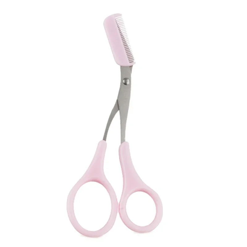 Eyebrow Trimmer Scissors Comb Stainless Steel Brow Hair Scissors Clips Shaping Grooming Trimmer Makeup Accessories