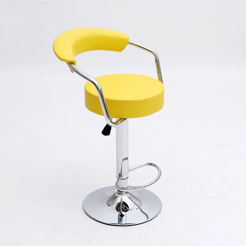 Factory adjustable tufted back PU leather cushion colorful swivel bar chair modern bar stools with back