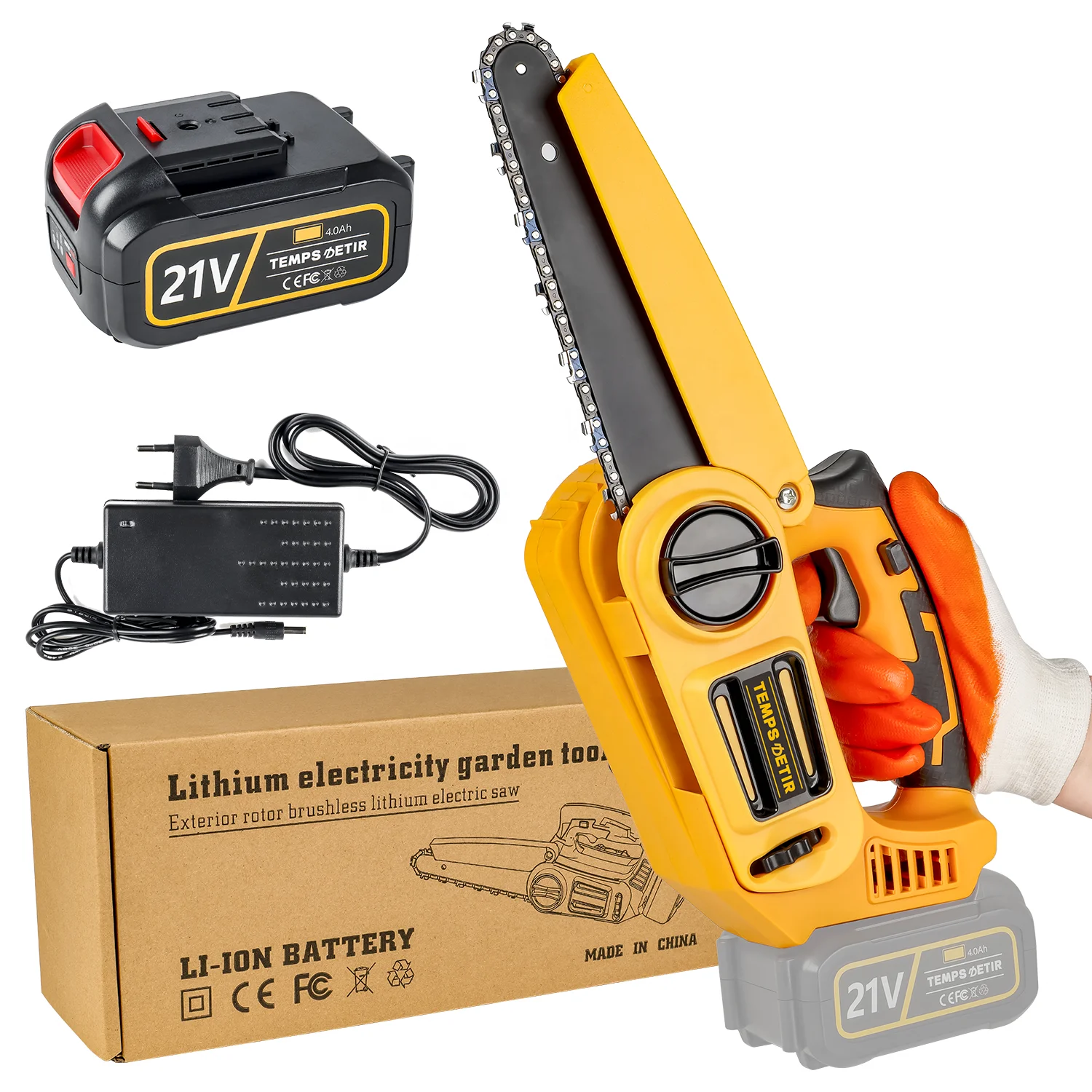 8 inch Brushless Motor Rechargeable Lithium Battery External Rotor Motor Electric Chainsaw