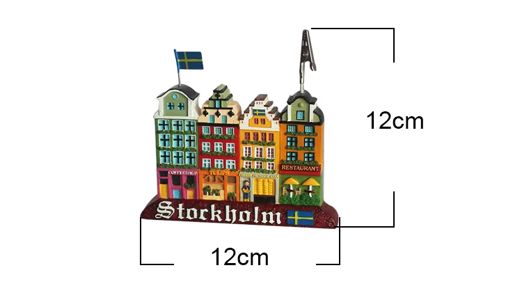  Сделанный на заказ сувенир из города достопримечательности рекламные полирезиновые клипсы для карточек фигурки