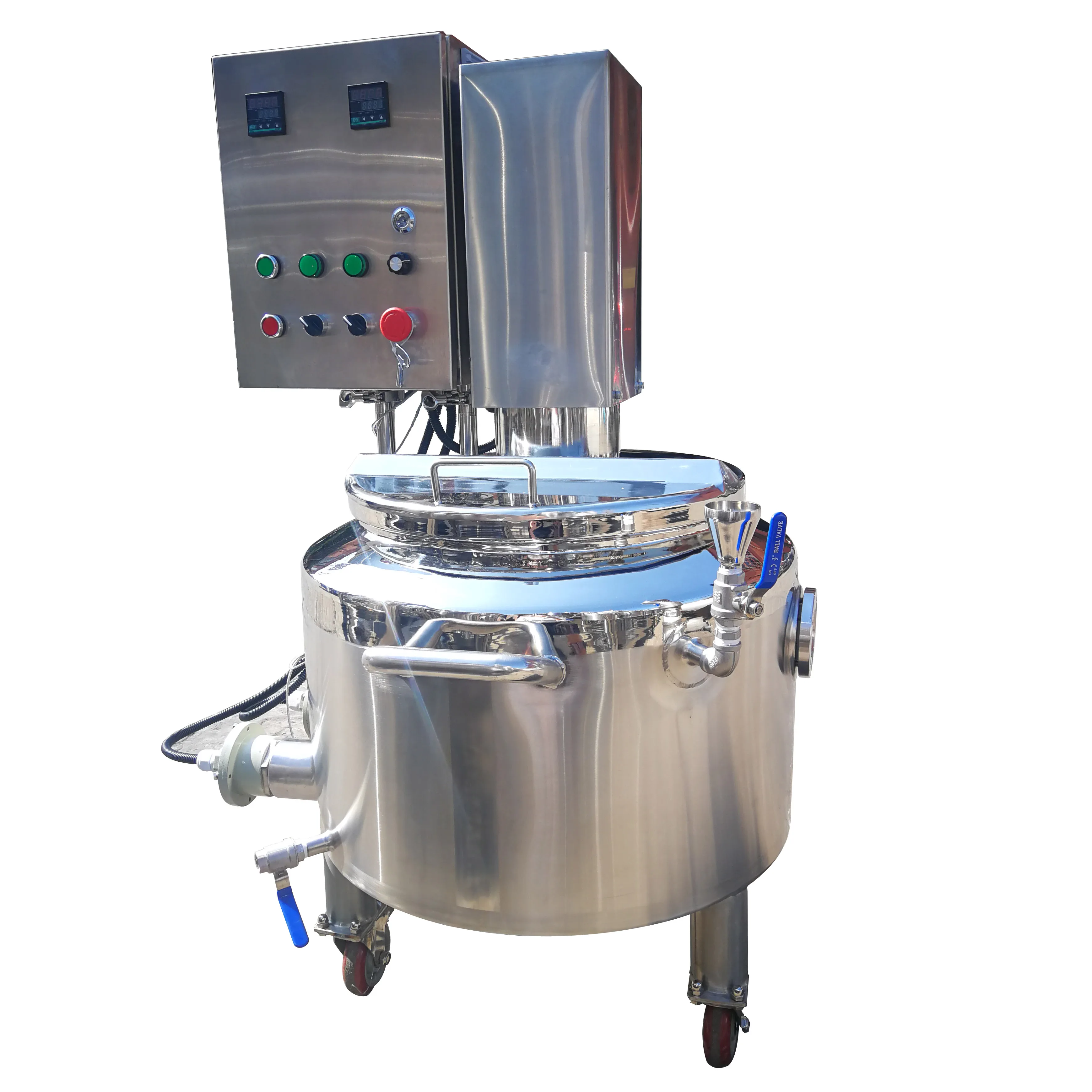 304/316 material industrial double jacketed stainless steel ibc tank with mixer