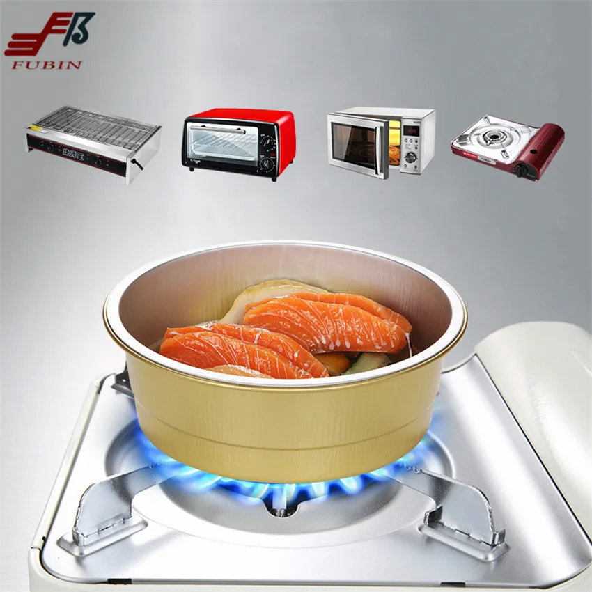 Aluminum Foil Gold Crayfish Disposable Container With Lids Colored Aluminum Foil Bowl For Restaurant