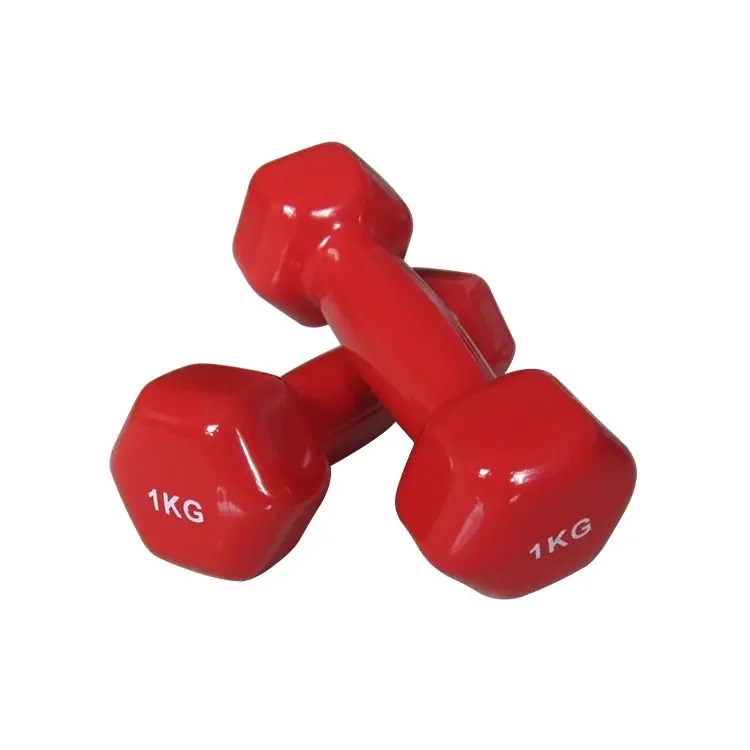 Sports Equipment Exercise Hex Dumbbell Color Weight Lifting Custom Logo Gym Vinyl Dumbbell Set