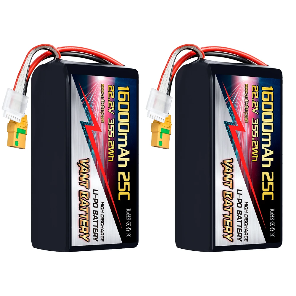VANT 22.2V 6S 16000mAh 25C fpv drone battery High-performance lipo batteries for drone Agricultural battery