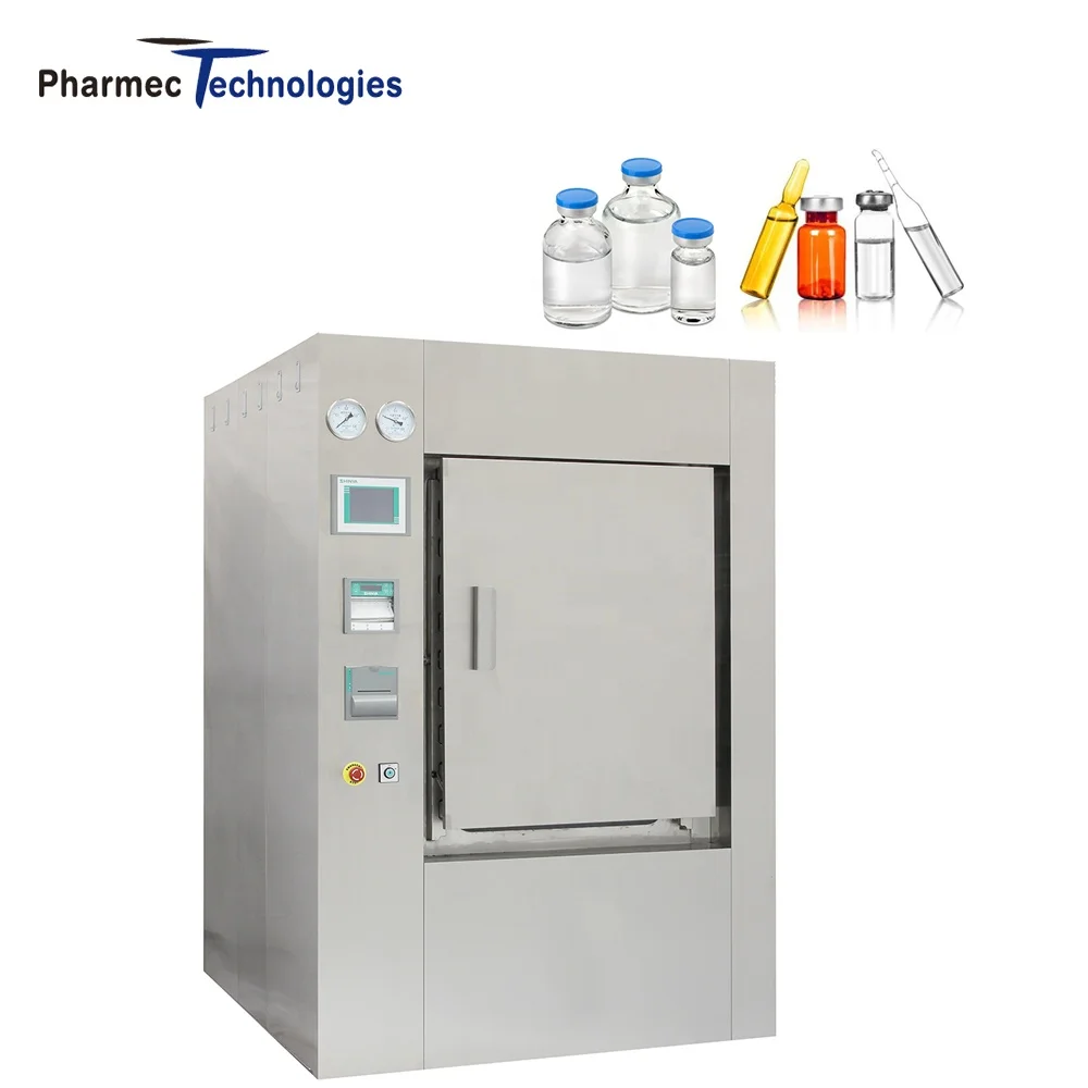Pharmaceutical Ampoule IV Solution Medical Vertical Pressure Steam Autoclave Sterilizer