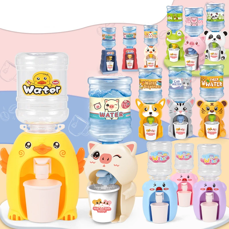 Cute Home Appliances Pretend Play Drinking Cartoon Mini Water Dispenser Children Kids Toys
