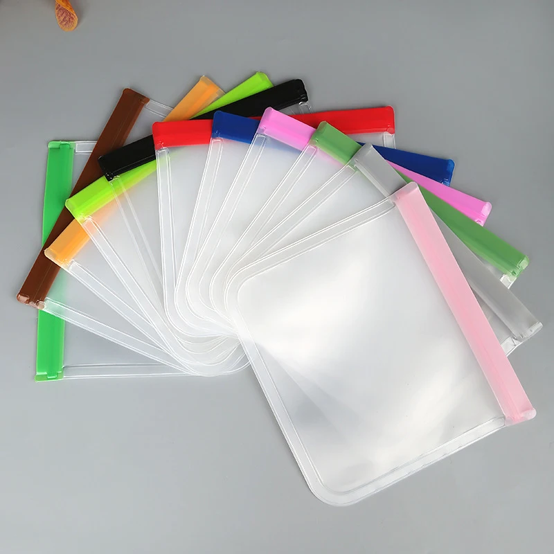 High Quality Custom Recyclable Frozen Self-sealing Transparent Frosted PEVA  Snack Fruit Storage Bag