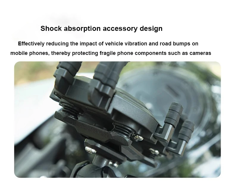 Easy to install Adjustable anti Shock Absorber support Mobile Phone Holder for Motorcycle Bicycle