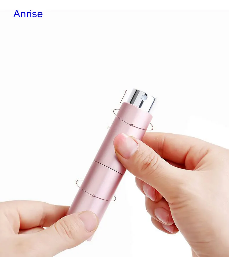 Ready To Ship 5ml 10ml Refill Colors Matte Aluminum Twist Up Perfume Pump Spray Atomizer Bottle