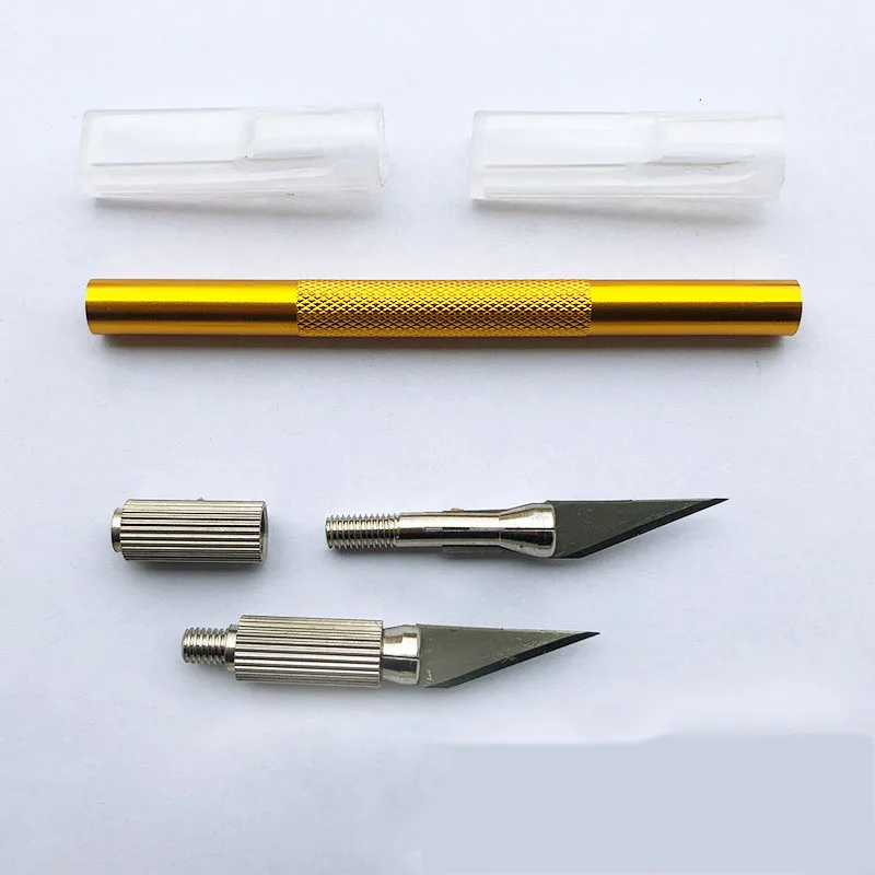 Double head design high quality multi utility metal pen knife Art aluminum utility knife model making hot carving knife