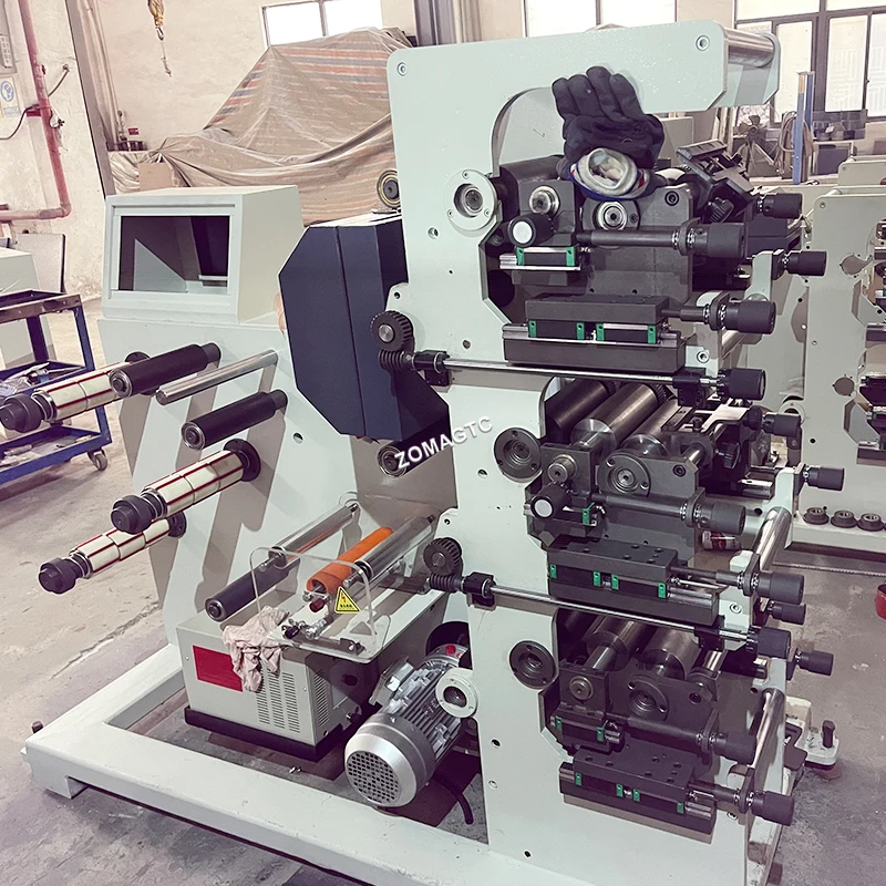 Automatic Flexo Single Color 2 Colors 3 Colours Bopp Gum Film Packaging Tape Printing Machine