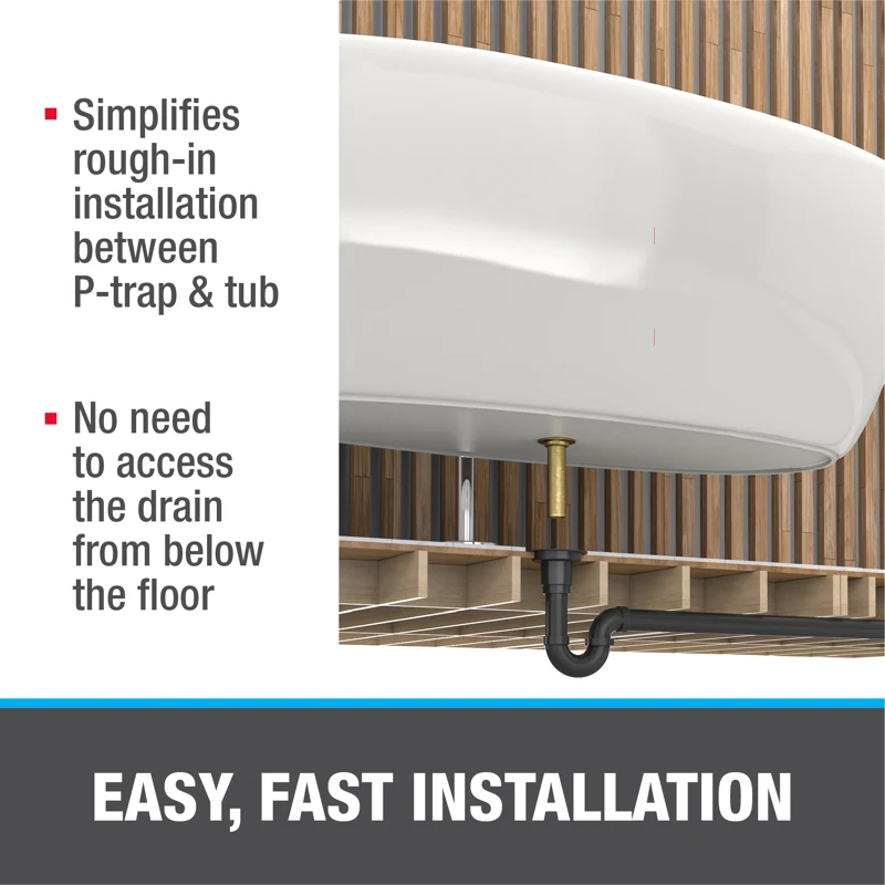 Universal Free Standing Ultra Revolutionary Bath Tube Drain With Center Drain