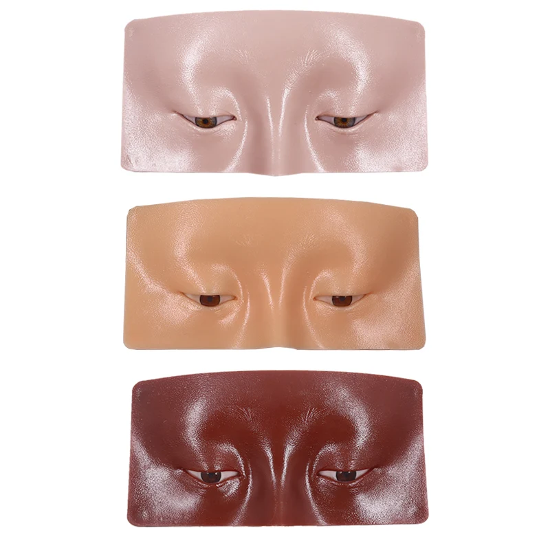 Reusable 5D Eye Eyebrow Makeup Practice Board Face Eyes Makeup Mannequin Silicone Skin Pad Eyes Mannequin For Makeup Artist