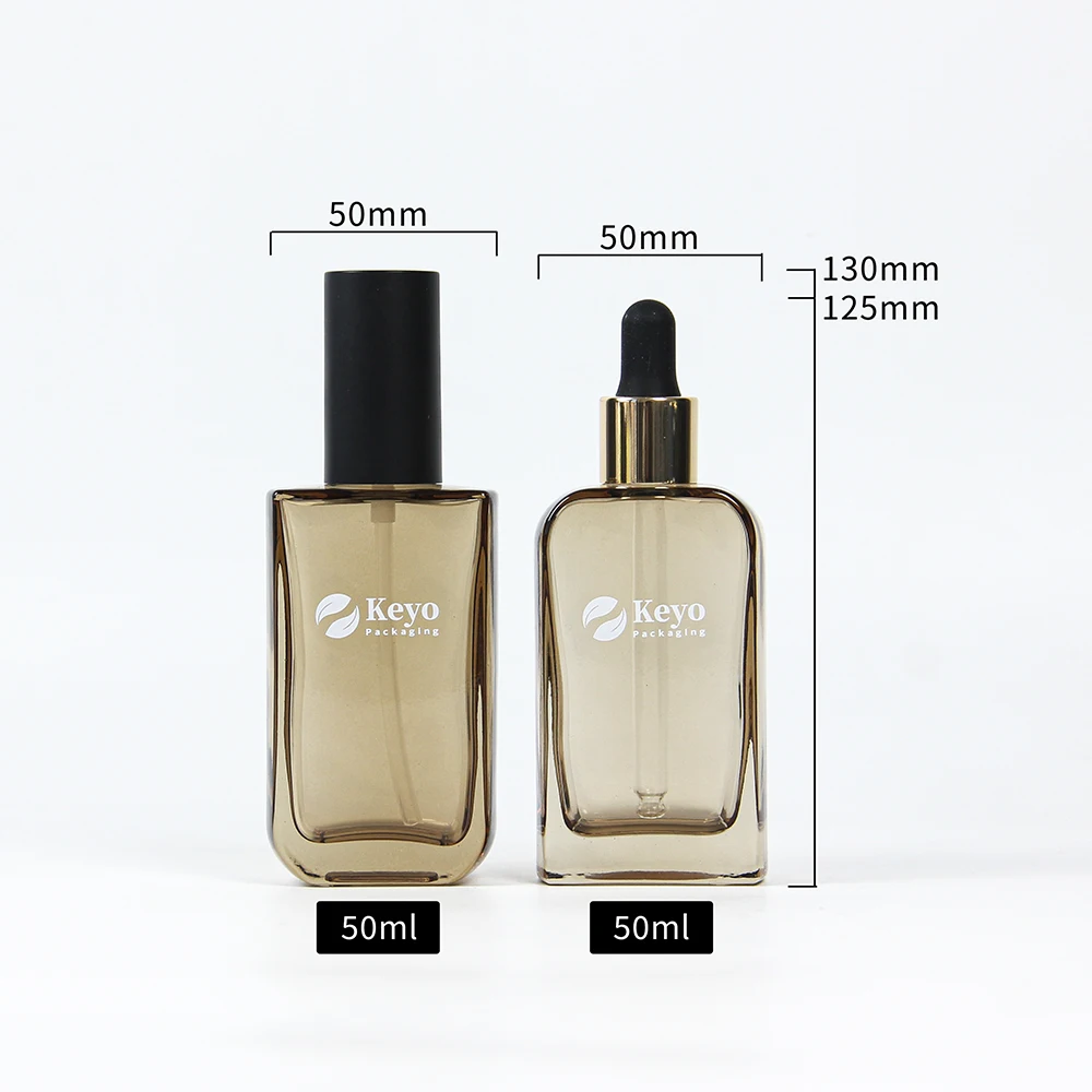 30ml 50ml High quality Cosmetic Skincare transparent clear Spray Pump Dropper for Essential Oil Glass  Bottle