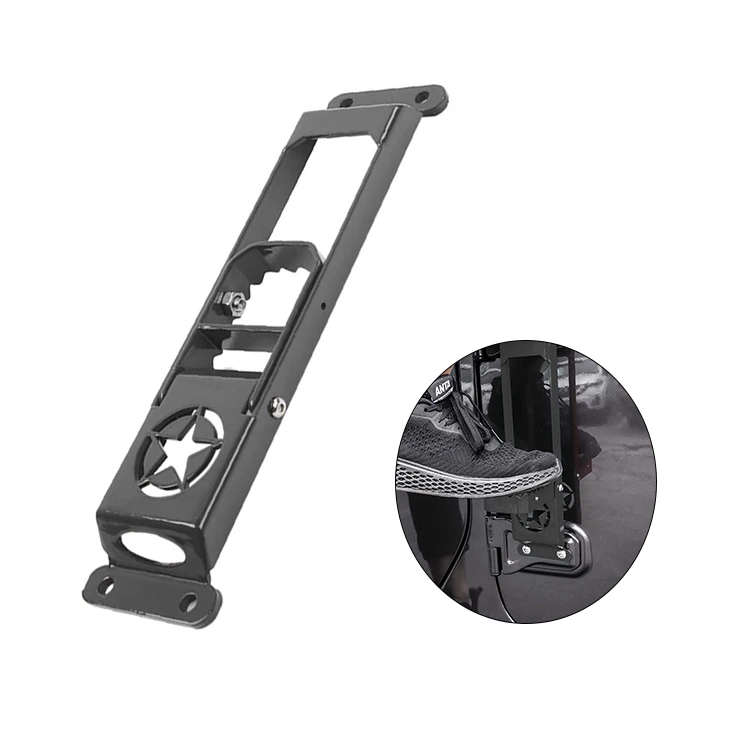 Car Auxiliary Pedal Metal Upper Roof Door step Ladder For 2007-2021 Jeep Wrangler JK JL Door Hinge Step Foot Pedal