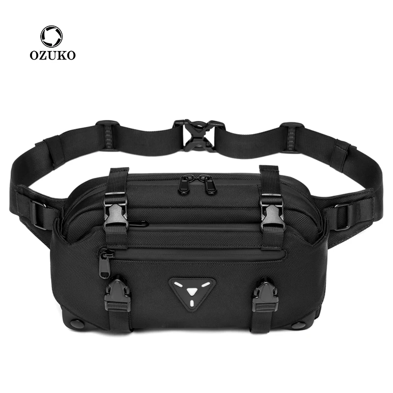 Ozuko 9567 Sales Style MTB Cycling Bag 2023 Cool Light Weight Waterproof Sport Waist Bag For Rider Fashion Shoulder Chest Bag