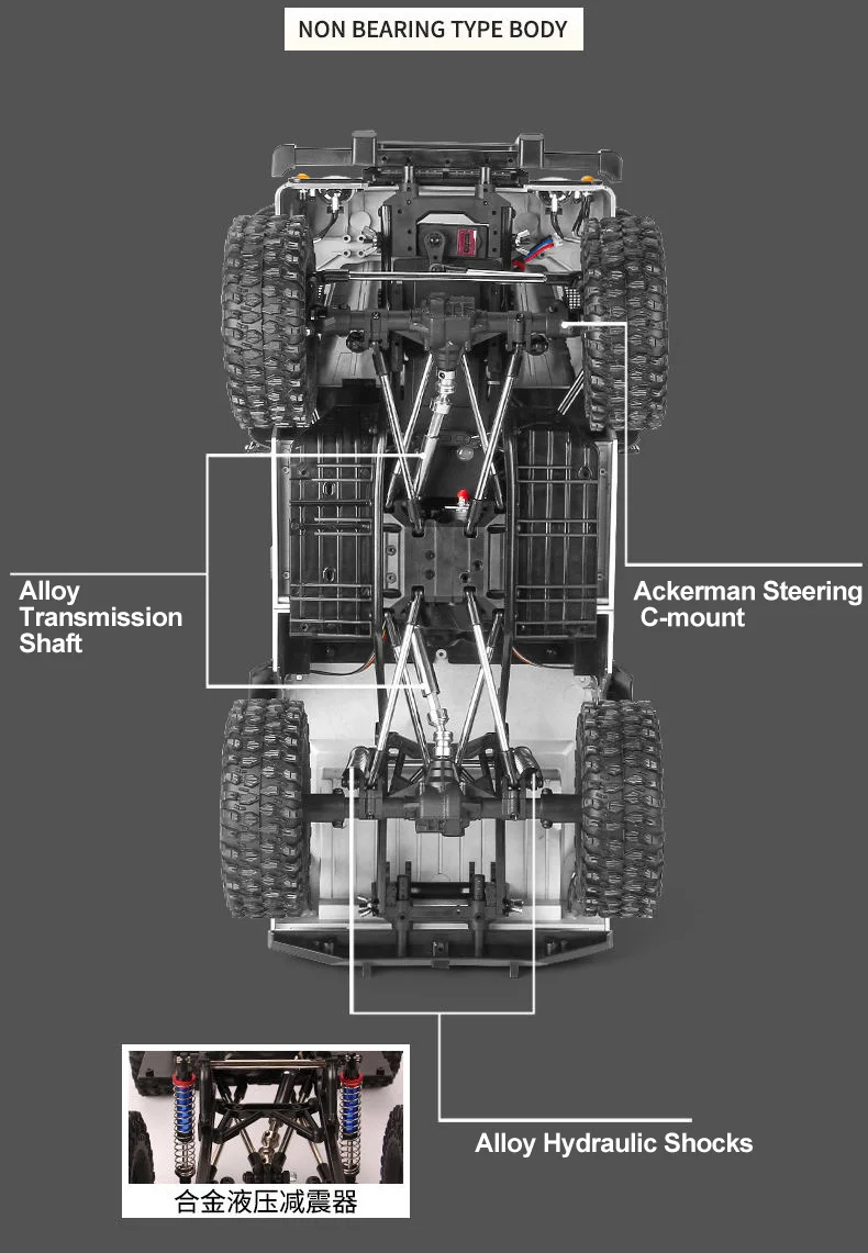 Wholesale off road metal 4x4 100m distance open door rc car 1/10 4wd rock crawler