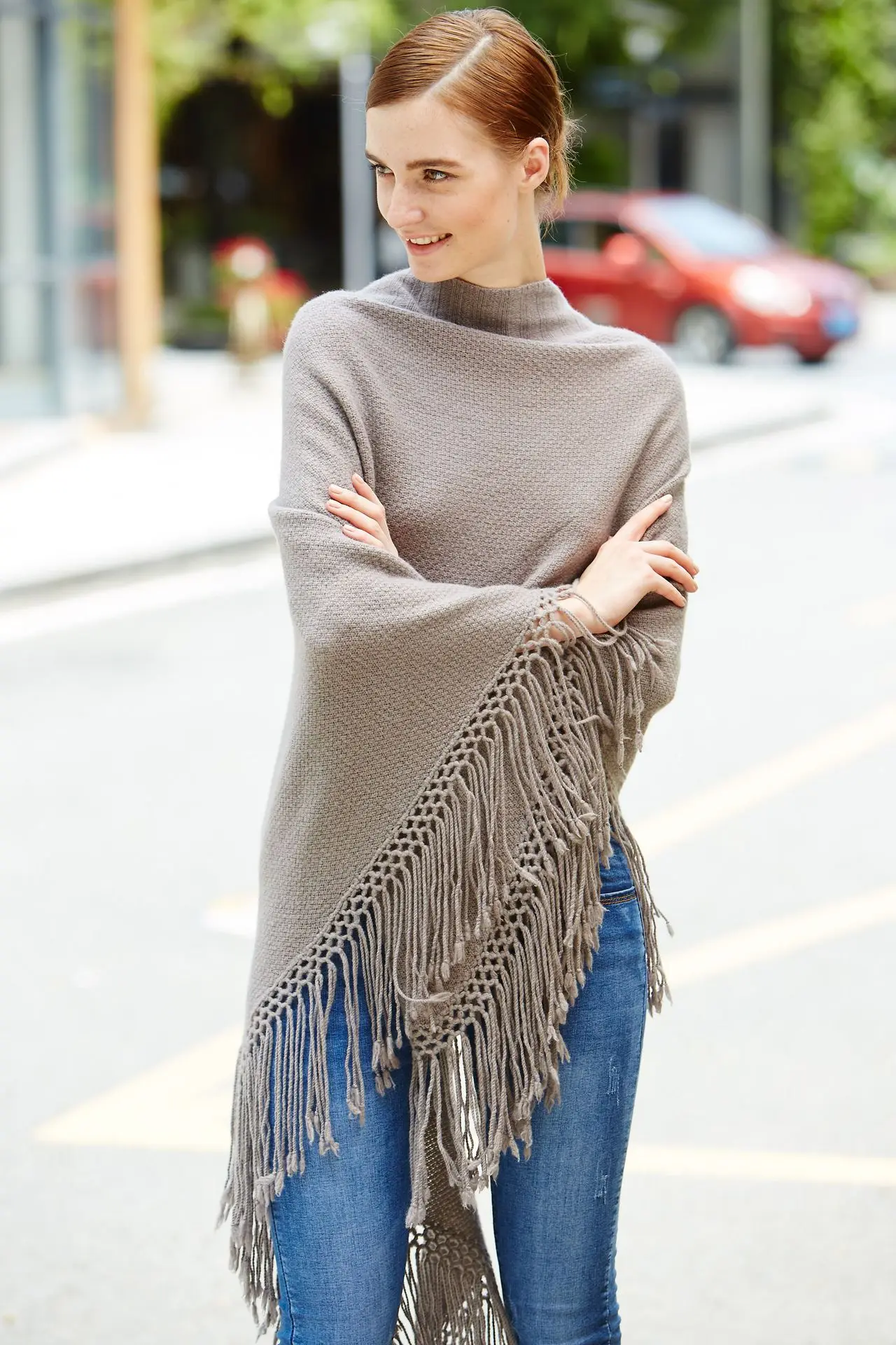 Manufacturers wholesale new plaid cashmere scarf shawl pure mongolian cashmere