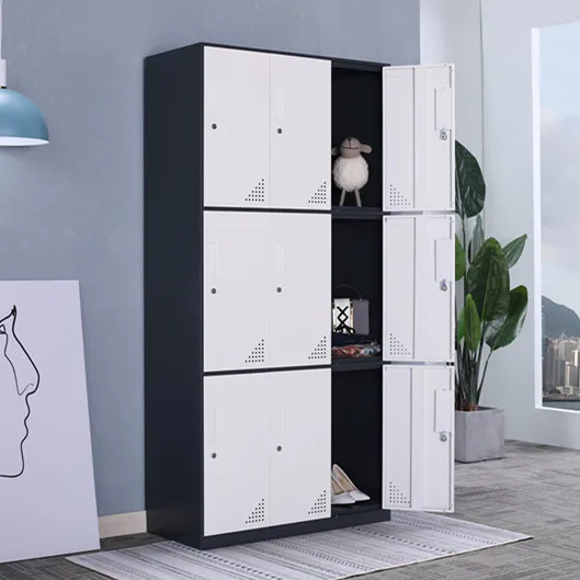 2021 New Style metal cupboard general use wardrobe  9 door clothes cabinet