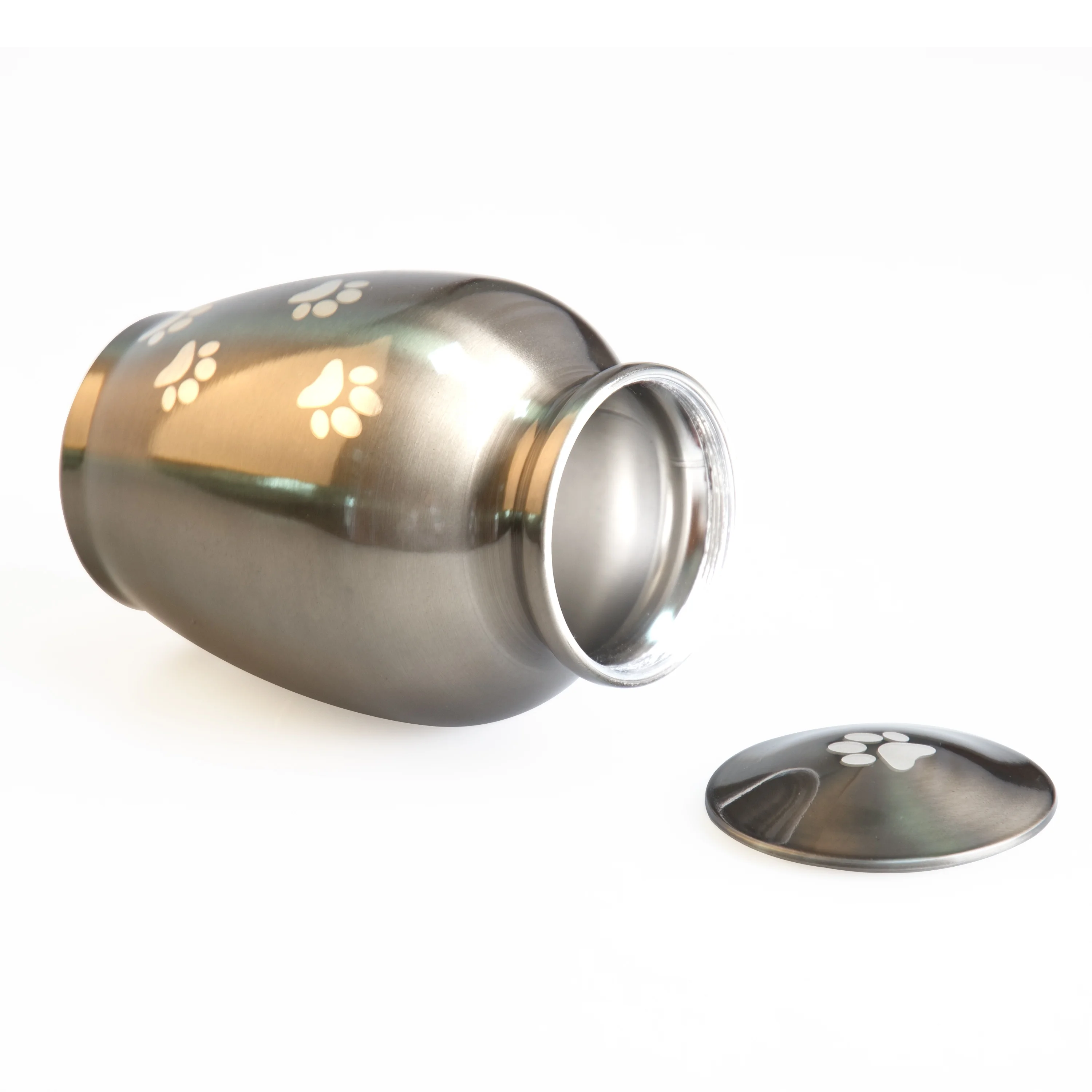 Makey metal urn brass urn cremation urn funeral supplies pet paws print
