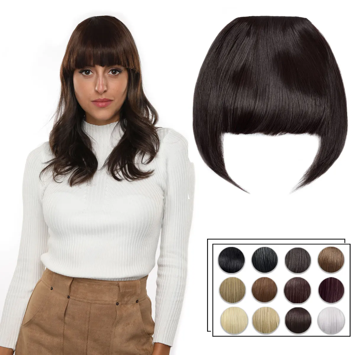 Зажим для наращивания волос челка/бахрома, прямой Боб челка парик с челкой, синтетические волосы парики