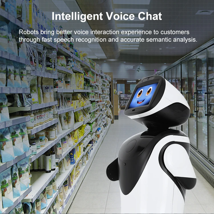 Shopping Mall Welcome Reception Roboter Servizio Di Robot Komersial Auto Robot Enderezado