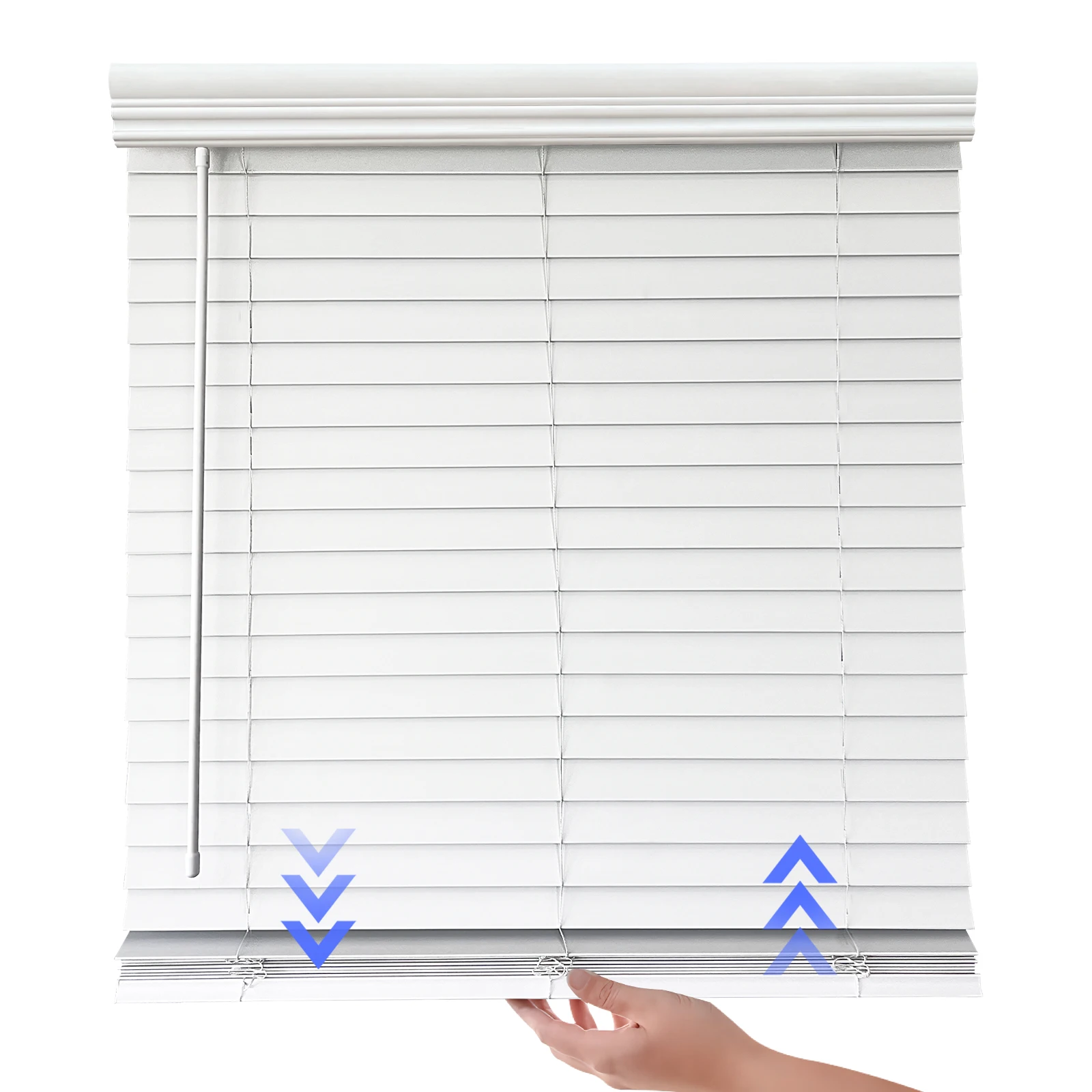 Time-limited faux wood blind total blackout wooden slats venetian blind faux wood shutter cordless blind