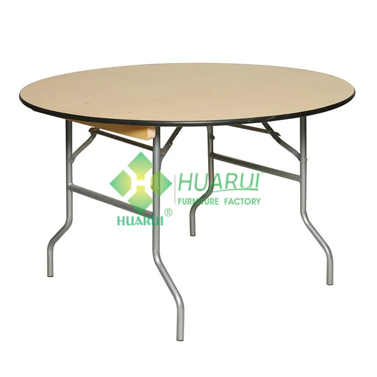 Event wood folding table in wedding rental party