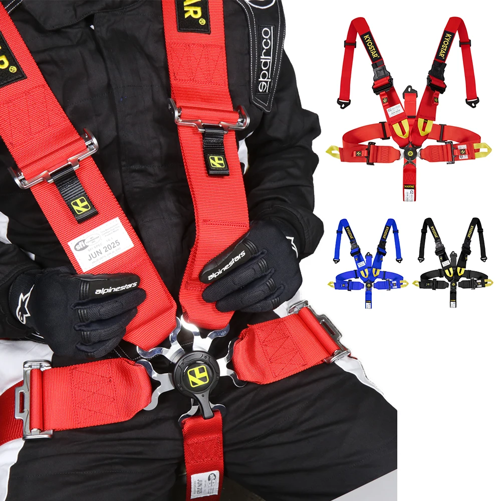 2' KYOSTAR Old Design Safety Strap Nylon Belts 4 Points Buckle Racing Safety Harness with Padding