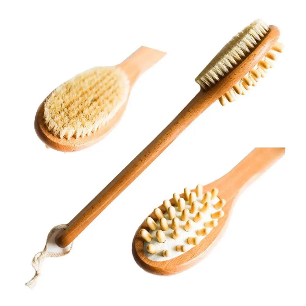 
Long Handled Exfoliating Brush Cellulite And Lymphatic Drainage Brushing Body Dry Brush 