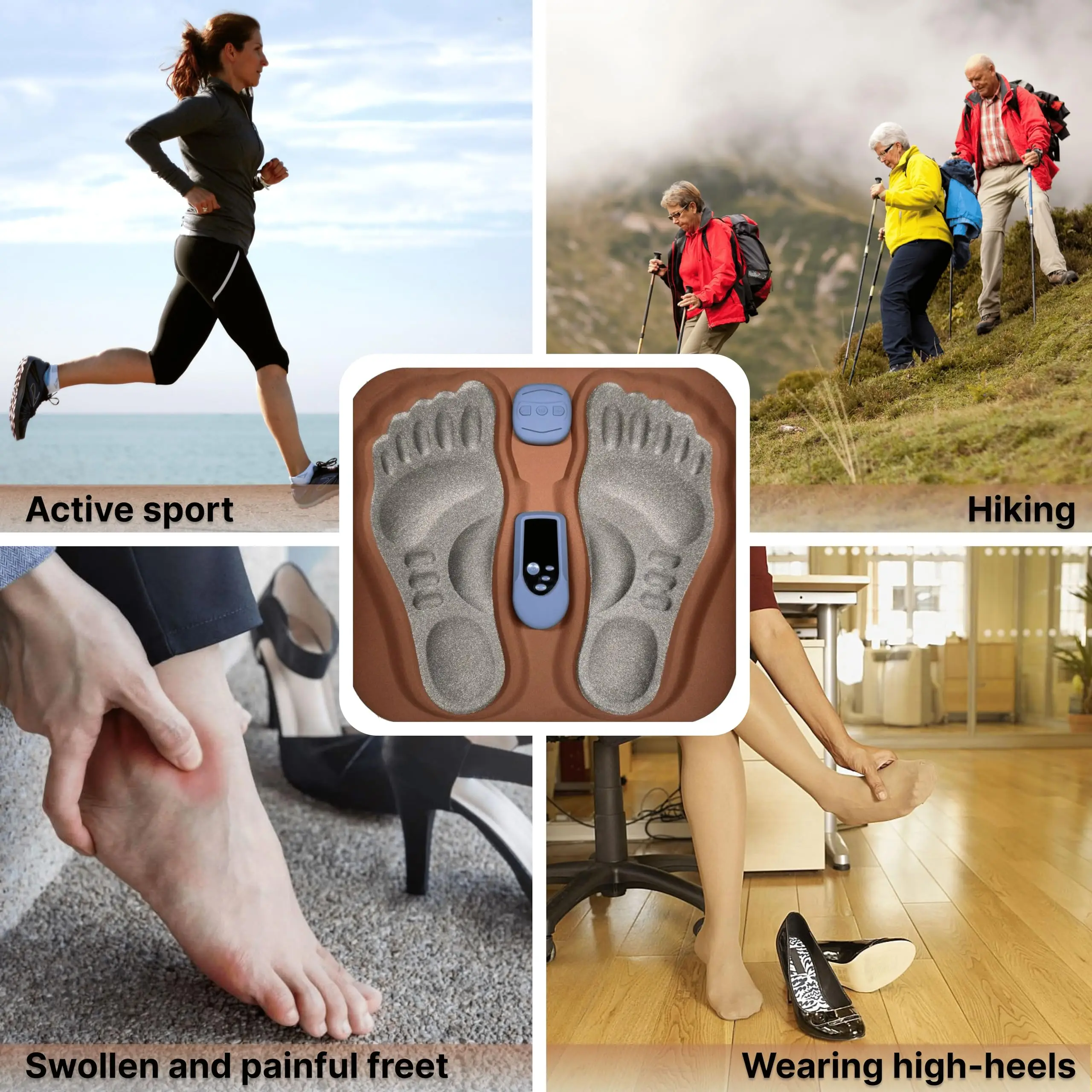 Foot Massager Pad Foot Circulation Massager Mat - Electric Feet Acupressure Legs Circulation MachineSore Feet Relief Device