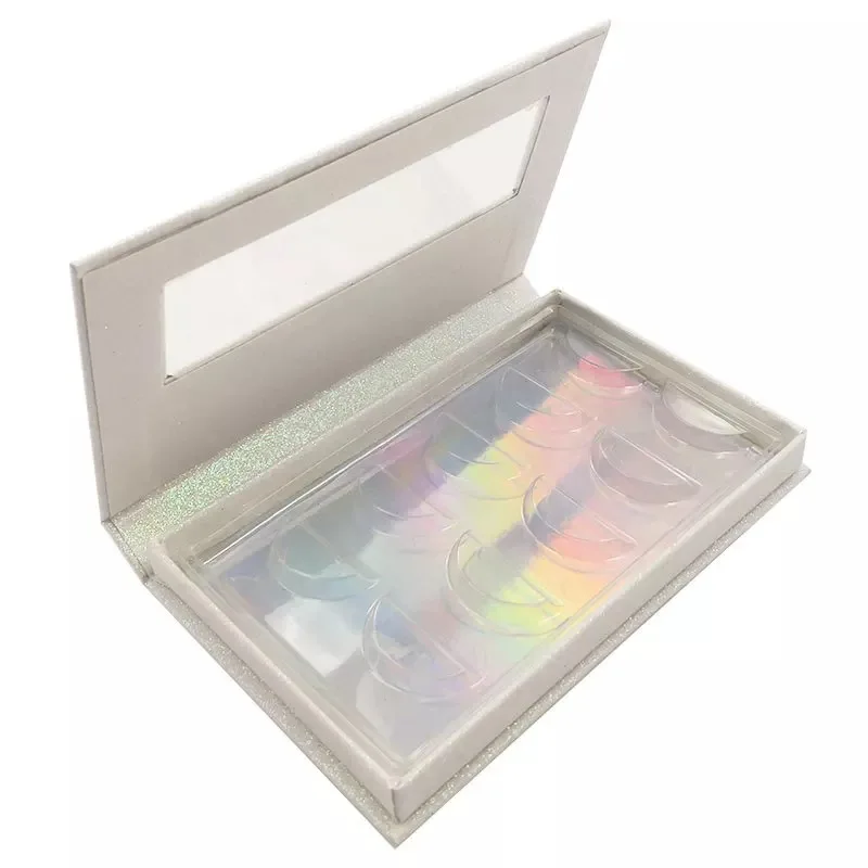 
Beheart Clear Window Rectangle Vendor Customized Boxes Magnet Empty 5 Pair Eyelash Book Empty Box 
