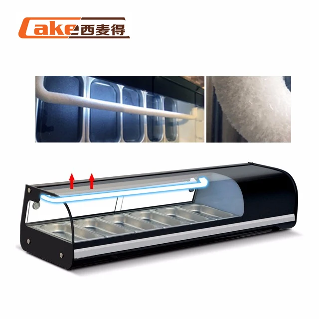 Ximaid  Sushi  Cutting Machine Display Counter Case Fridge Commercial Cake Cooler Sushi Case