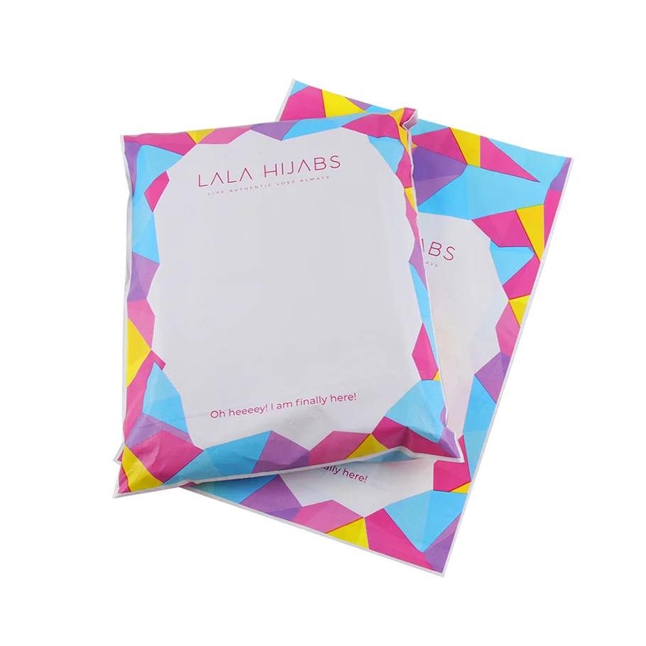 custom logo printed compostable PLA express courier bags clothes shipping package envelope poly mailer bag