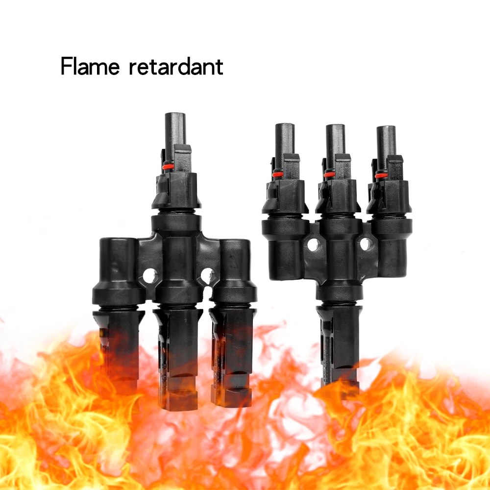 T Branch Solar Connector 3 in 1 PPO CE Rohs certificated Tinned Copper Terminal High Quality For Solar Panel