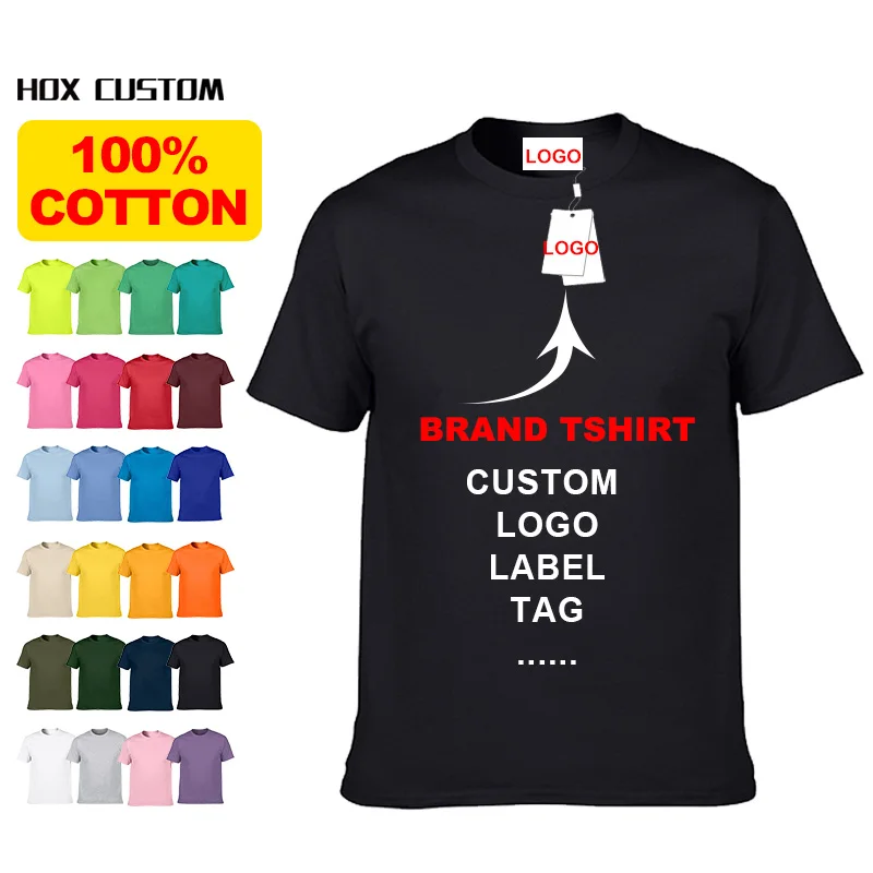  Wholesale European size 100% cotton Customized unisex t shirts printing blank t-shirt custom your own brand tshirt with