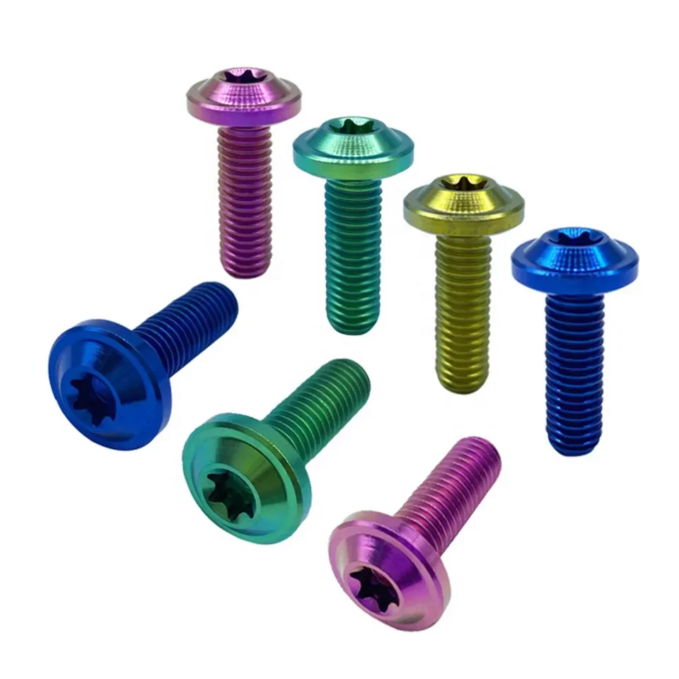 Various Colors High Quality Titanium Screws Titanium Disc Brake Rotor Bolts For Motorcycles