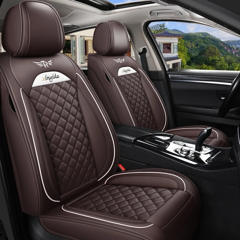 Custom Sports PVC Leather Full Set Comfortable Universal Cartoon Car Seat Cover For Vehicles