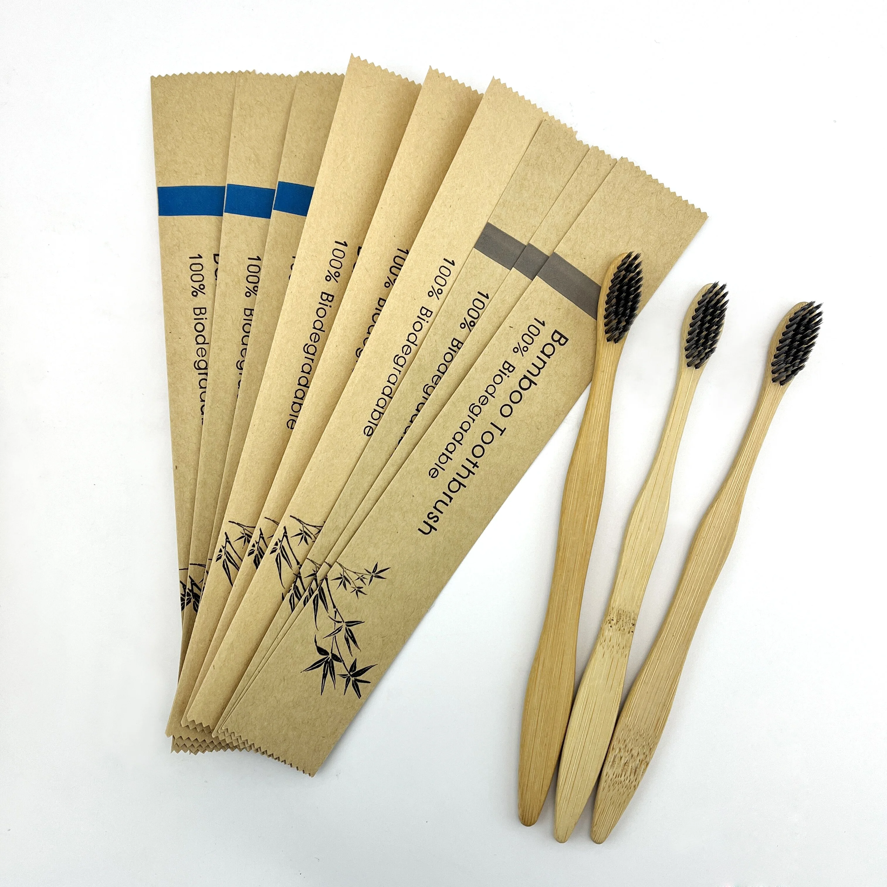 CoralClean Bamboo Airline Travel Toothbrush Mini Bamboo Toothbrush for Travel Kit